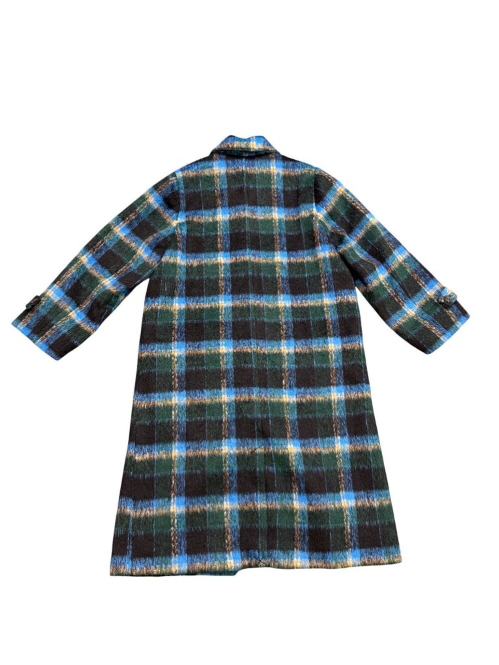 Free Assembly Womens Black Multi-Color Plaid Coat Sz L - Picture 3 of 9